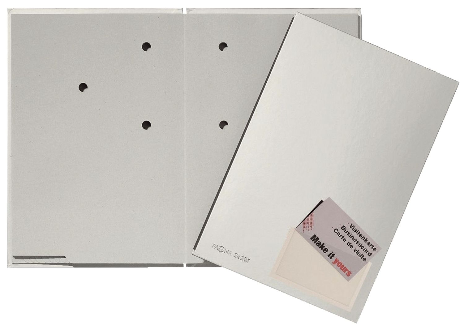 Unterschriftsmappe Color - 20 Fächer, PP kaschiert, silber Unterschriftsmappe Color - 20 Fächer, PP kaschiert, silber