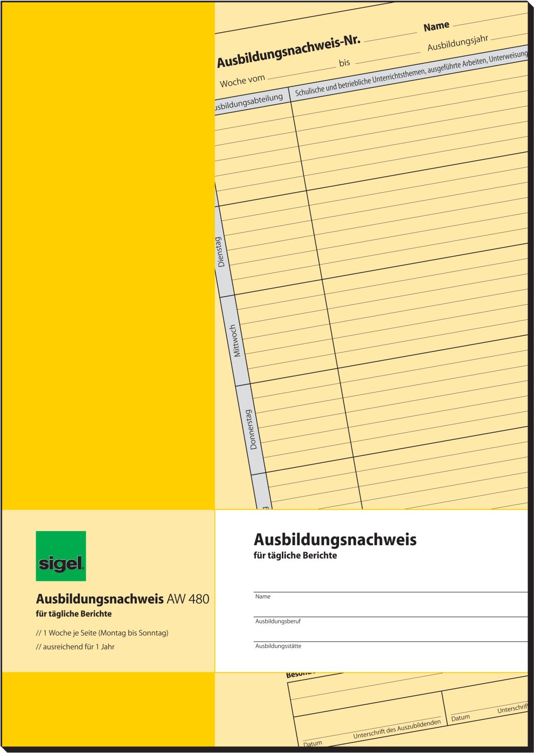 Ausbildungsnachweis täglich - A4, 28 Blatt Ausbildungsnachweis täglich - A4, 28 Blatt