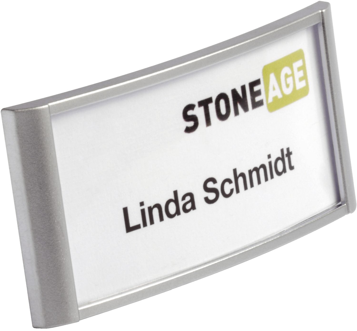Namensschild CLASSIC mit Magnet - 34 x 74 mm, silber Namensschild CLASSIC mit Magnet - 34 x 74 mm, silber