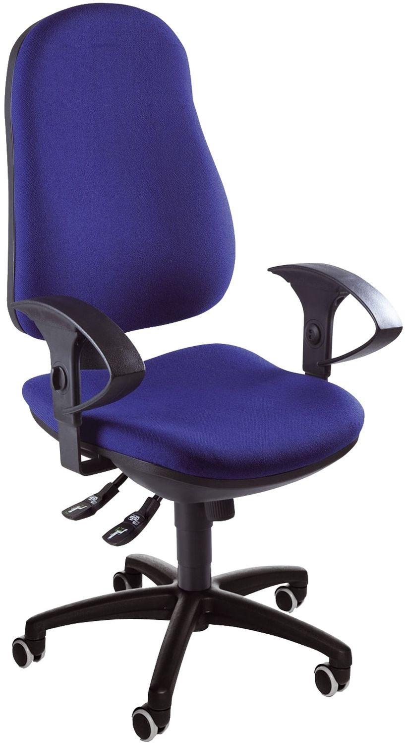 Bürodrehstuhl Support® SY ohne Armlehnen royalblau