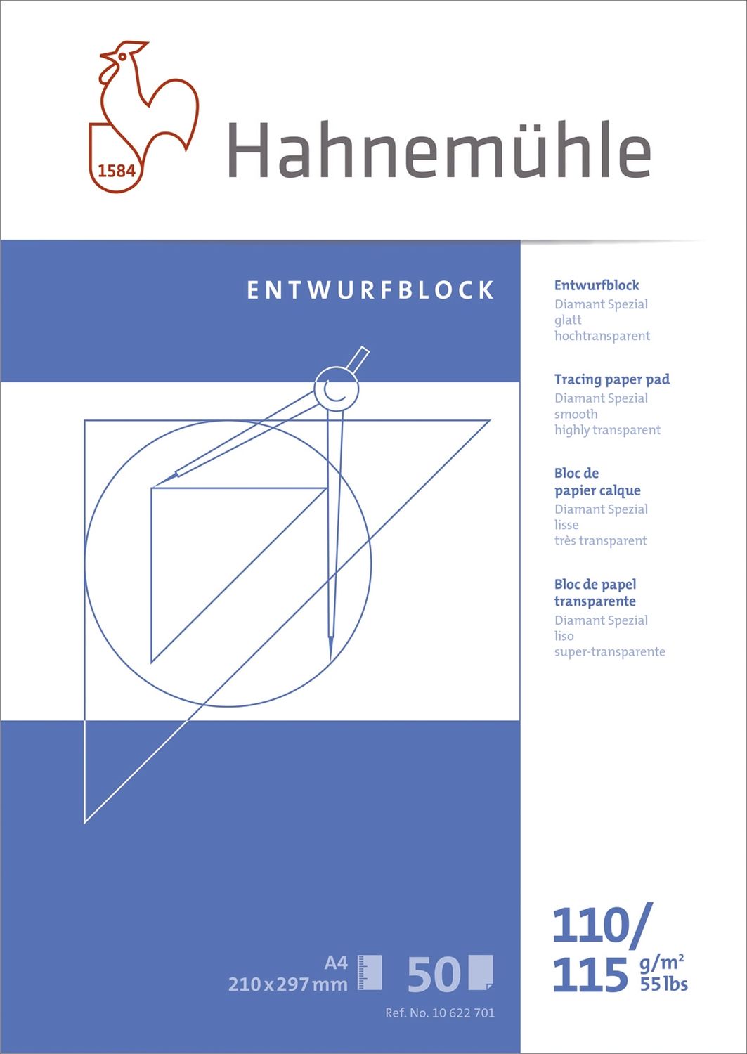 Transparentblock - A4, 110/115 g/qm, 50 Blatt Transparentblock - A4, 110/115 g/qm, 50 Blatt