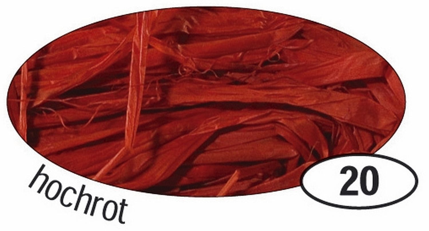 Naturbast Raffia - matt, hochrot, 50 g Naturbast Raffia - matt, hochrot, 50 g