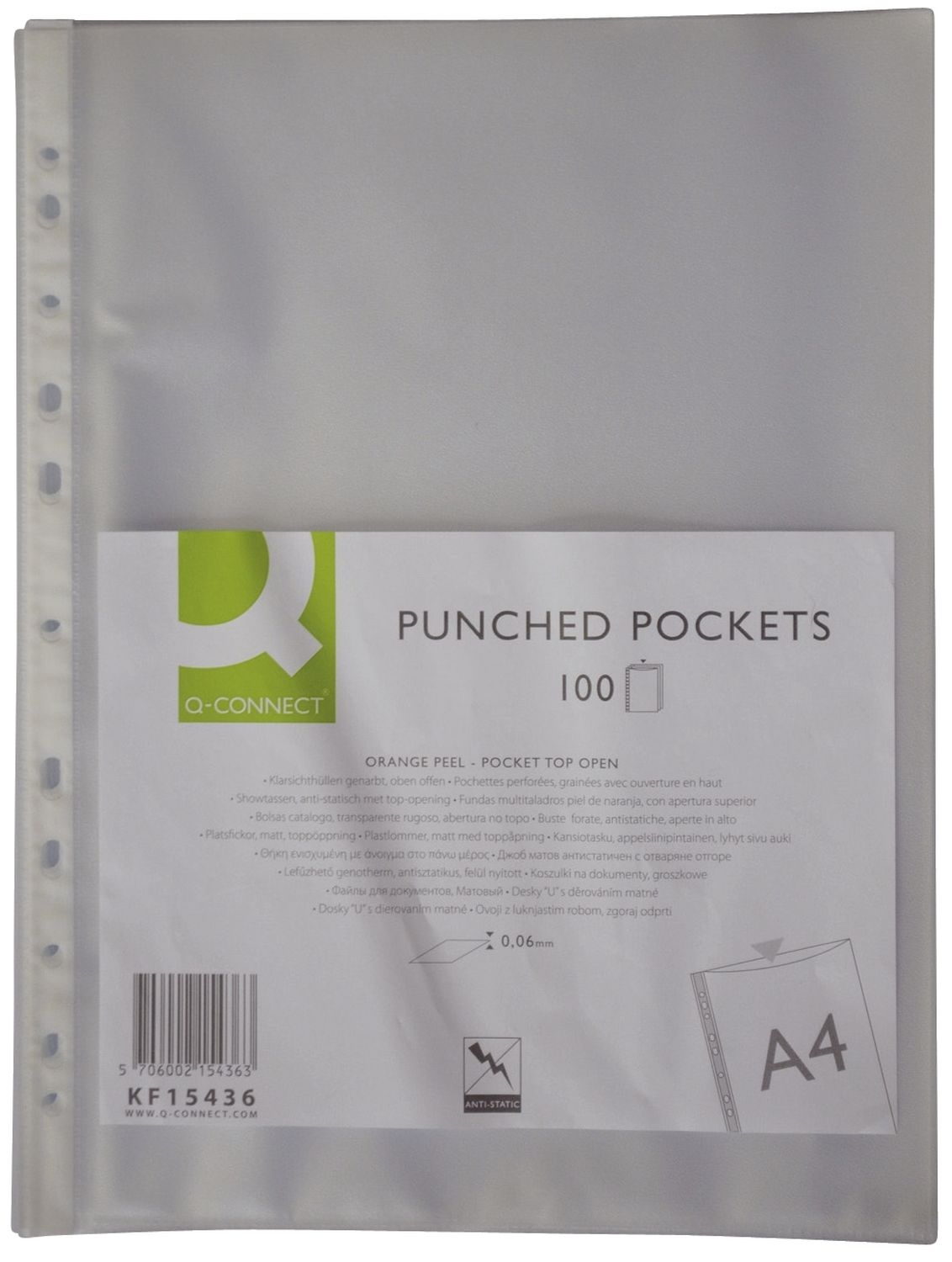 Prospekthülle - A4, 60 mym, genarbt, 100 Stück