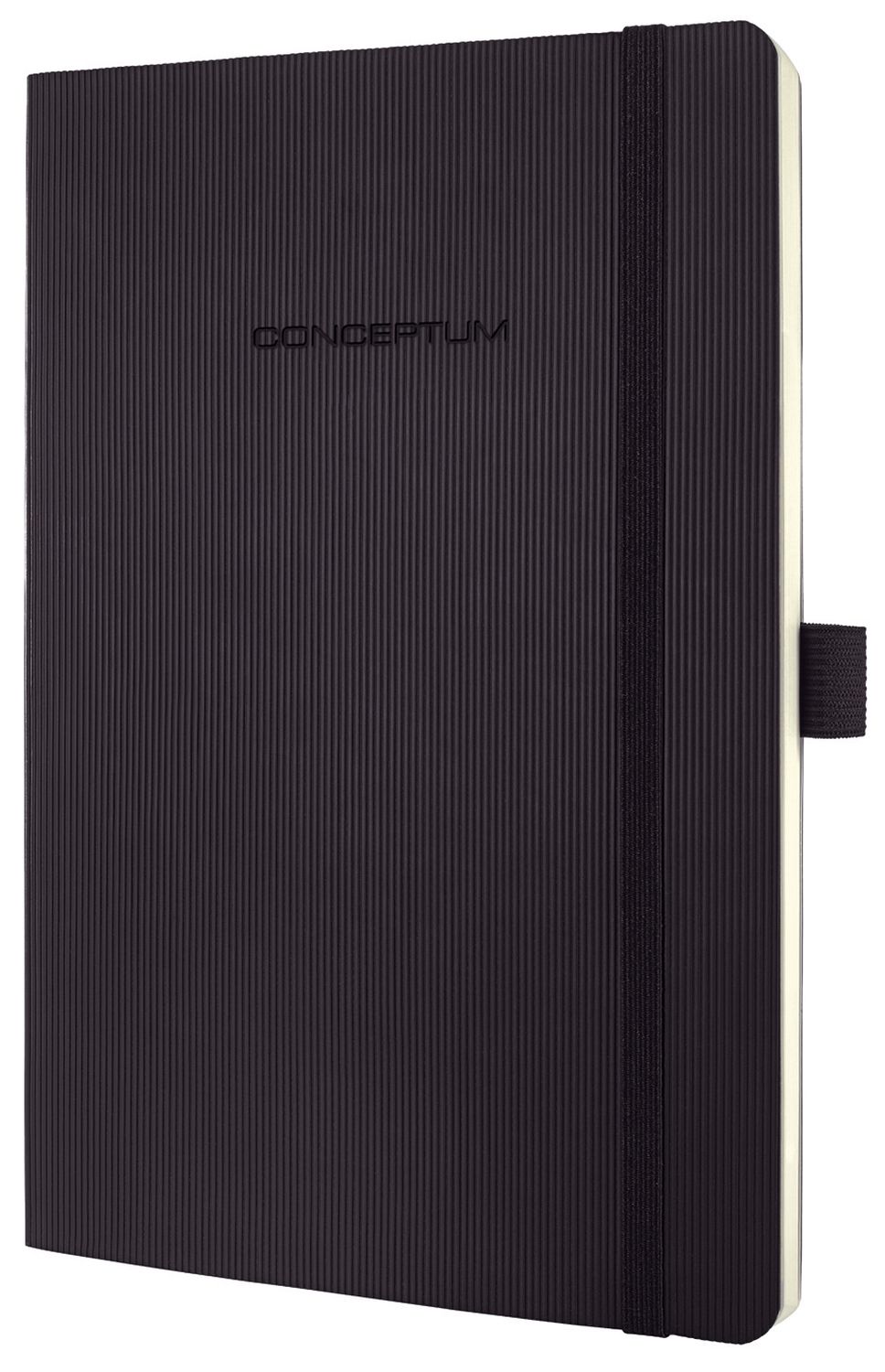 Notizbuch Conceptum - ca. A5, punktkariert, 194 Seiten, schwarz, Softcover