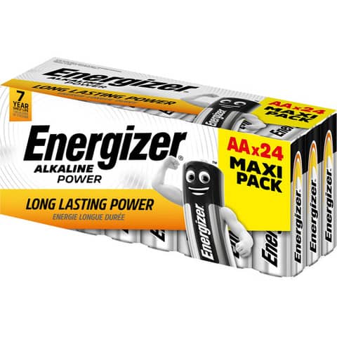 Batterie Power Mignon AA 1,5V, weiß/gelb, 24 Stück Batterie Power Mignon AA 1,5V, weiß/gelb, 24 Stück