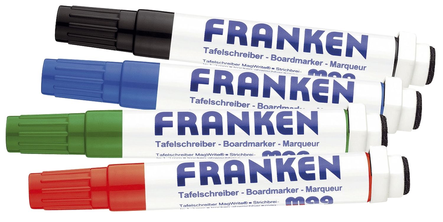 KombiMarker MagWrite® - 1 - 3 mm, Rundspitze, 4 Farben sortiert