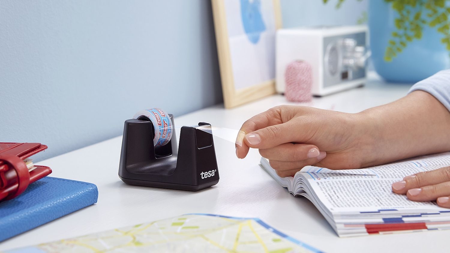 Tischabroller Easy Cut® Smart ecoLogo® - inkl. 1 Rolle Klebefilm kristal-klar