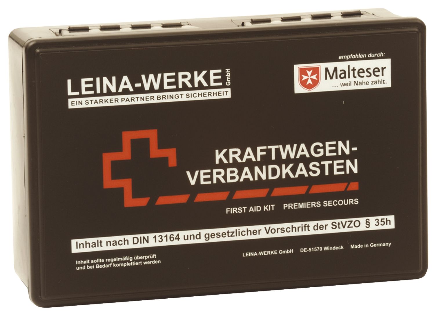 Kfz-Verbandkasten nach DIN 13164 Standard Leina-Werke 10007, schwarz