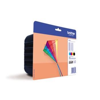 Original Brother Tintenpatrone MultiPack Bk,C,M,Y Blister mit Sicherheitsband (LC-223VALBPDR)