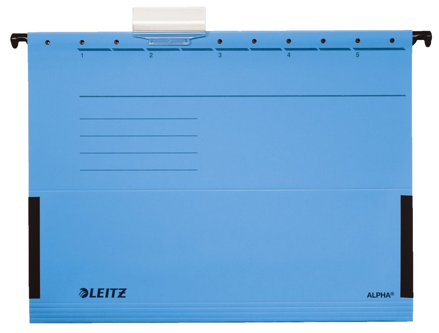 Hängetasche Leitz ALPHA® 1986-00-35, DIN A4, seitlich mit Fröschen, Pemdarec-Karton 275g, blau