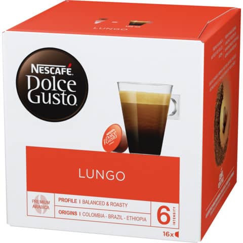 Kaffeekapseln Nescafe Dolce Gusto Lungo 534967, 16 Kapseln