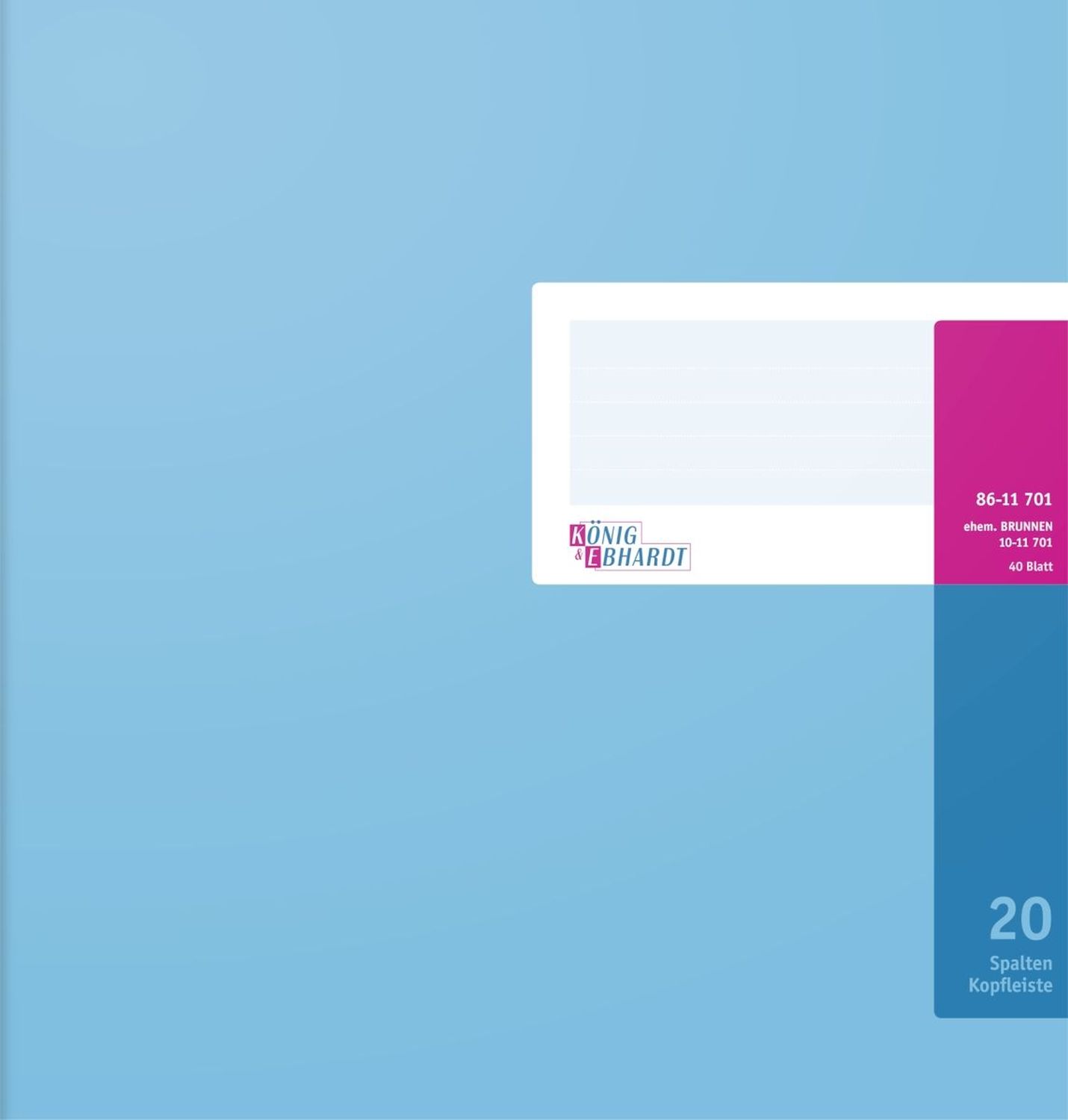 Spaltenbuch Kopfleisten-Ausführung - 277 x 257 mm, 20 Spalten Spaltenbuch Kopfleisten-Ausführung - 277 x 257 mm, 20 Spalten