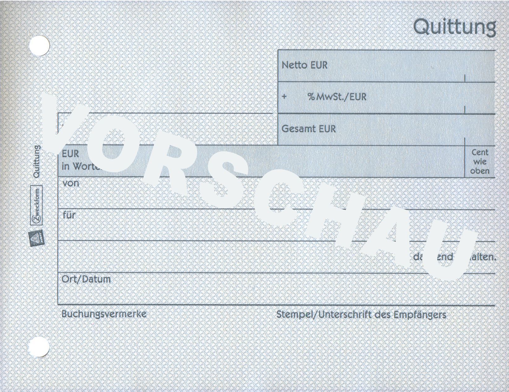 1735D Quittung MwSt. separat ausgewiesen - A6, SD, MP, fälschungssicher, 2 x 50 Blatt, weiß, gelb 1735D Quittung MwSt. separat ausgewiesen - A6, SD, MP, fälschungssicher, 2 x 50 Blatt, weiß, gelb