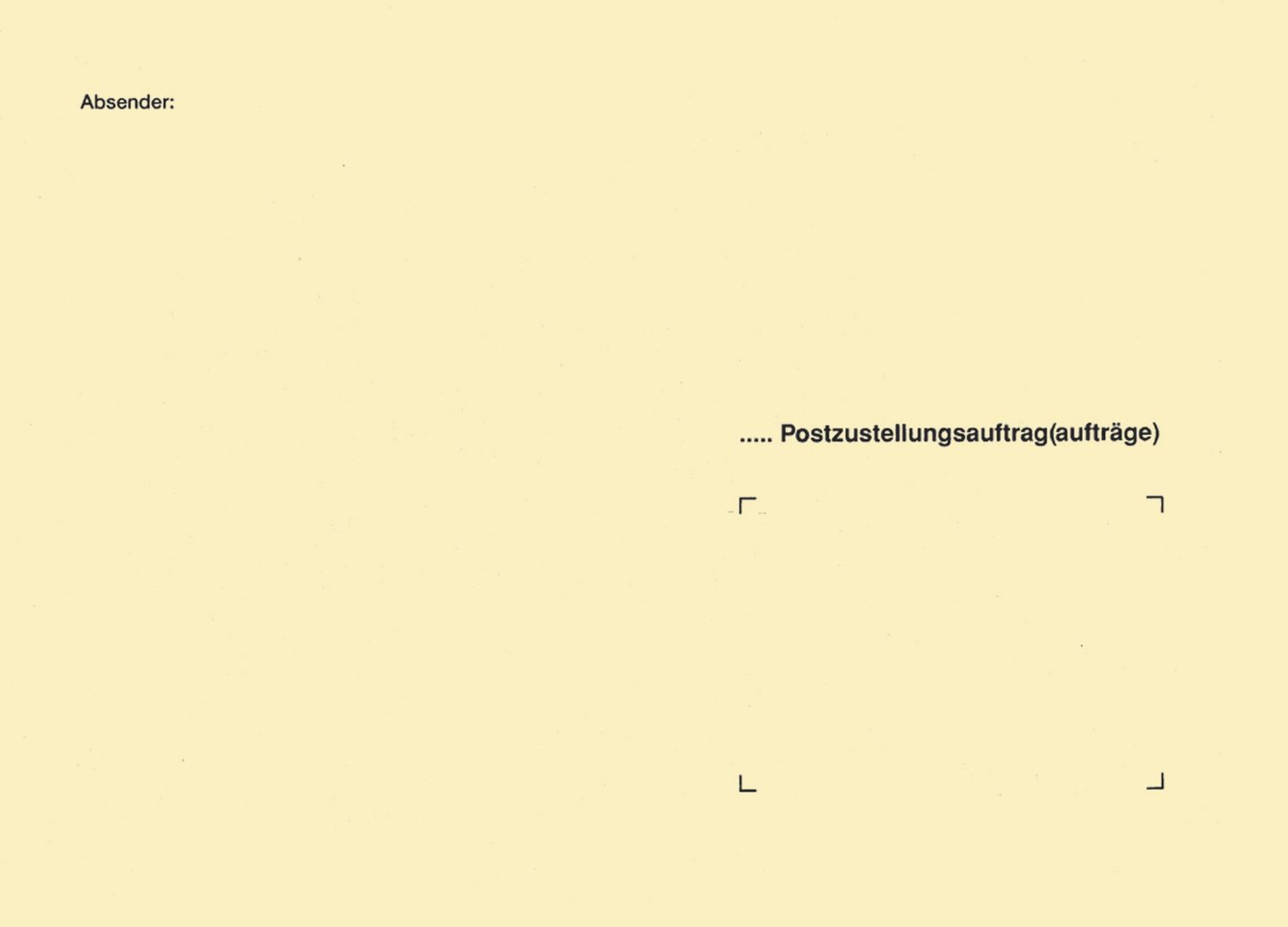 Zustellungsumschlag äußere an  das Postamt, RNK 2049, B4, ohne Sichtfenster, 100 g/qm, 250 Stück