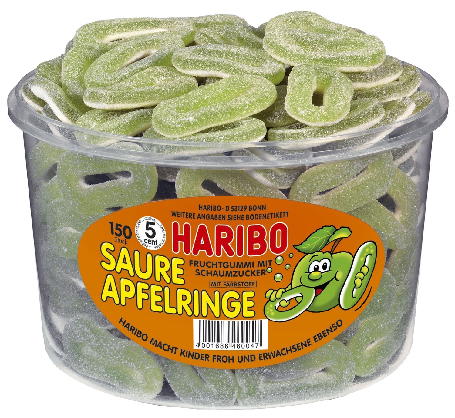 Fruchtgummi - Saure Apfelringe, 150 Stück Fruchtgummi - Saure Apfelringe, 150 Stück