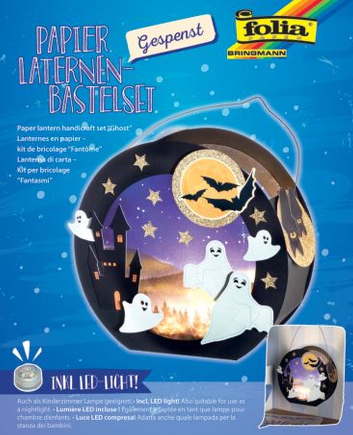 Bastelset Laterne Gespenst - mit LED Bastelset Laterne Gespenst - mit LED