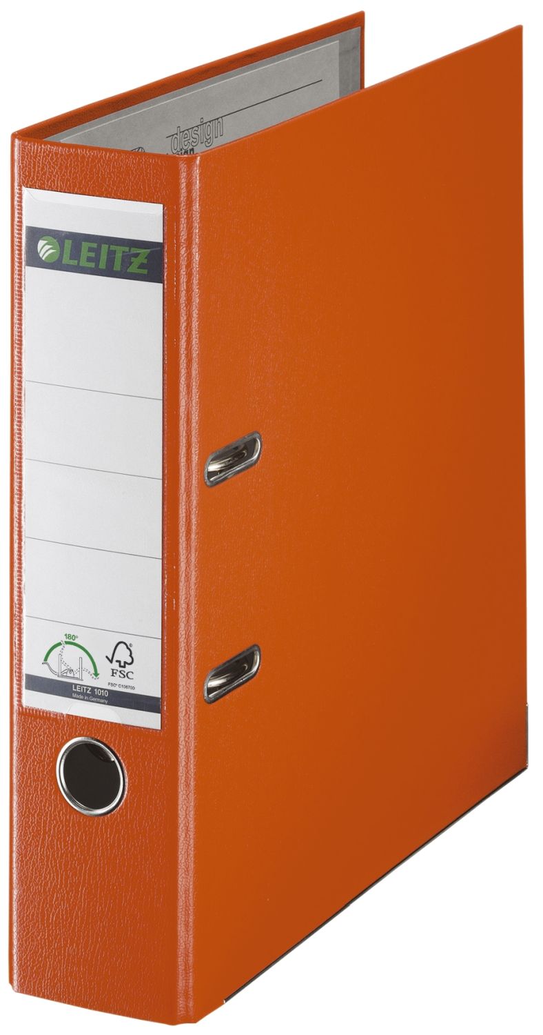 Ordner Leitz 1010-50-45 Plastikordner DIN A4, breit 80 mm, orange