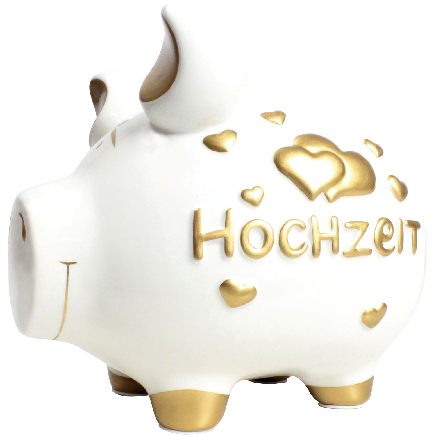 Spardose Schwein "Hochzeit" - Keramik, mittel