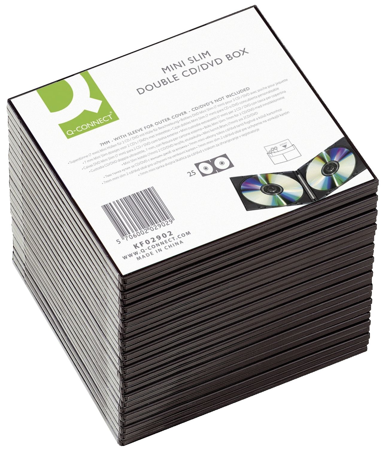 CD-Boxen Standard - Slim Line für 1 CD/DVD, transparent/schwarz, Packung mit 25 Stück CD-Boxen Standard - Slim Line für 1 CD/DVD, transparent/schwarz, Packung mit 25 Stück