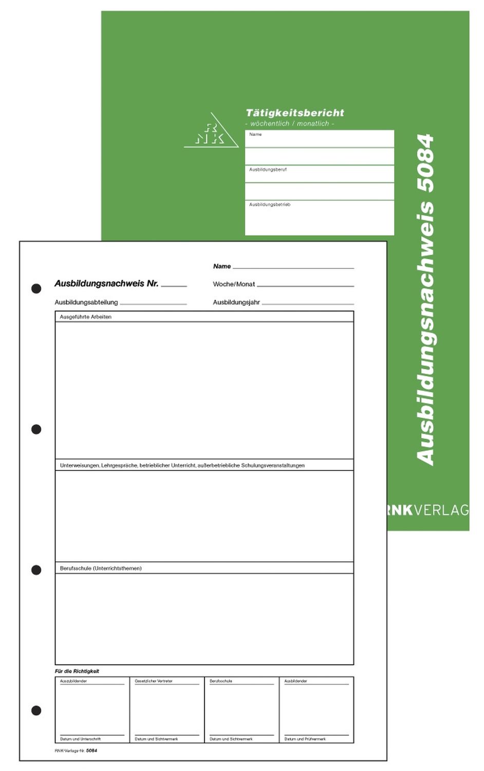 Ausbildungsnachweis-Block wöchentlich/monatlich, alle Berufe, 28 Blatt, DIN A4 Ausbildungsnachweis-Block wöchentlich/monatlich, alle Berufe, 28 Blatt, DIN A4