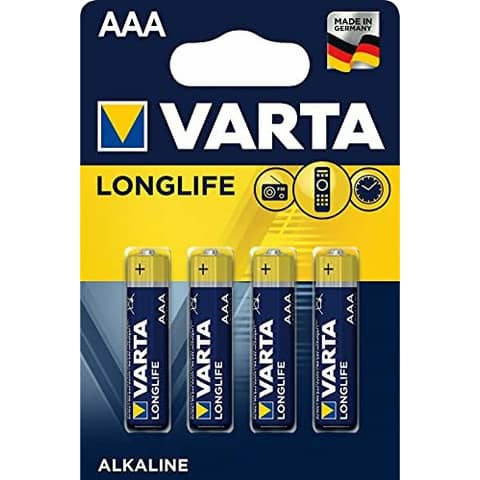 Batterien Varta Longlife AAA 4103, Micro, R3, LR03, 1,5 V, 4 Stück Batterien Varta Longlife AAA 4103, Micro, R3, LR03, 1,5 V, 4 Stück