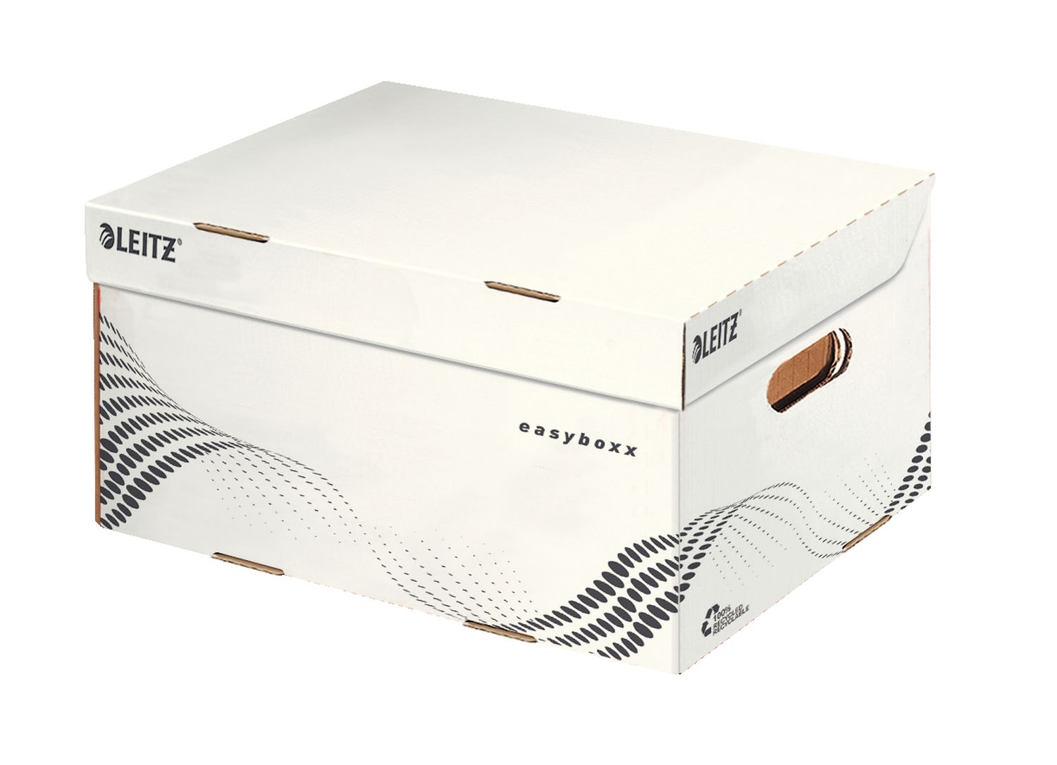 Archivcontainer easyboxx S 6135-00-00 mit Klappdeckel für Akten, Wellpappe (RC), Tragkraft 10 kg, weiß Archivcontainer easyboxx S 6135-00-00 mit Klappdeckel für Akten, Wellpappe (RC), Tragkraft 10 kg, weiß
