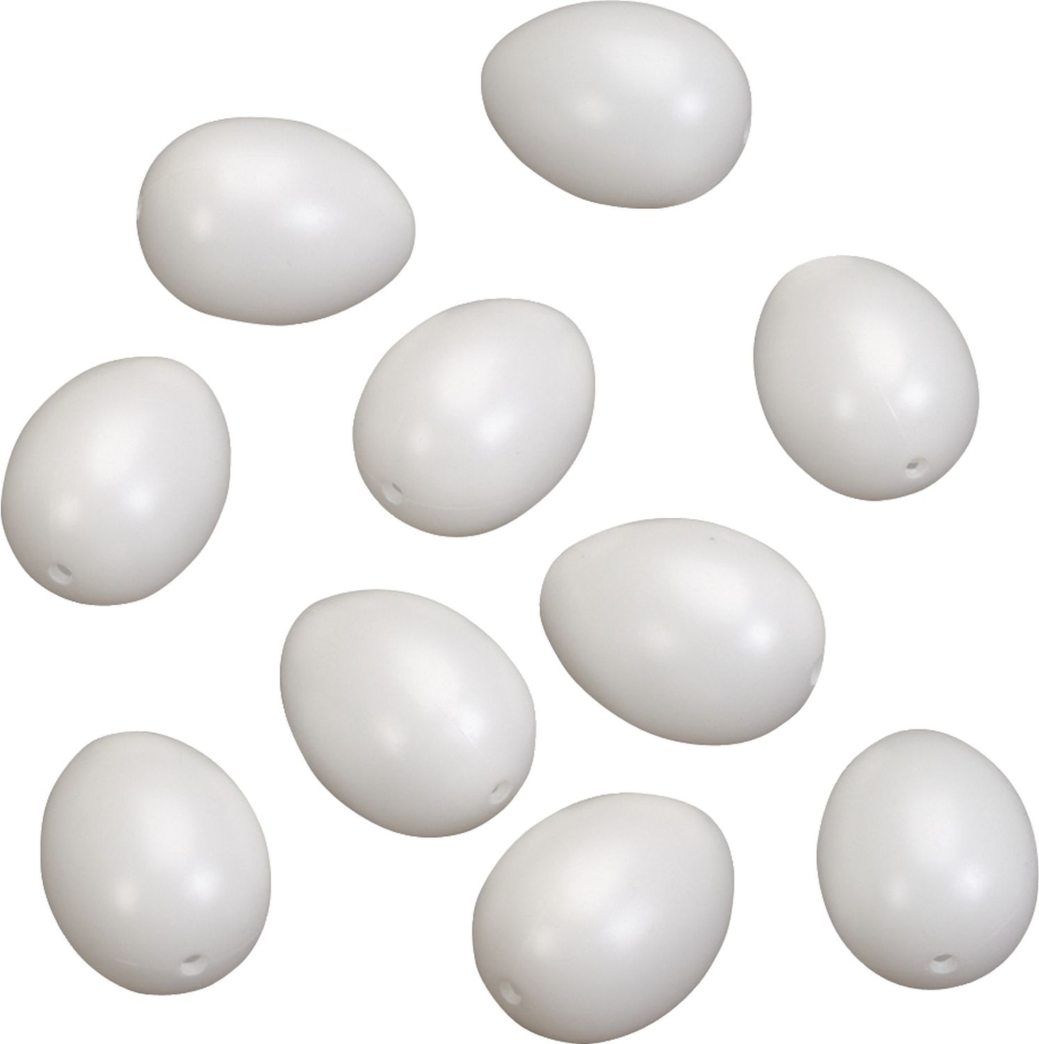 Osterdeko Ei - 60 x 45 mm, 10 Stück, Kunststoff, weiß Osterdeko Ei - 60 x 45 mm, 10 Stück, Kunststoff, weiß