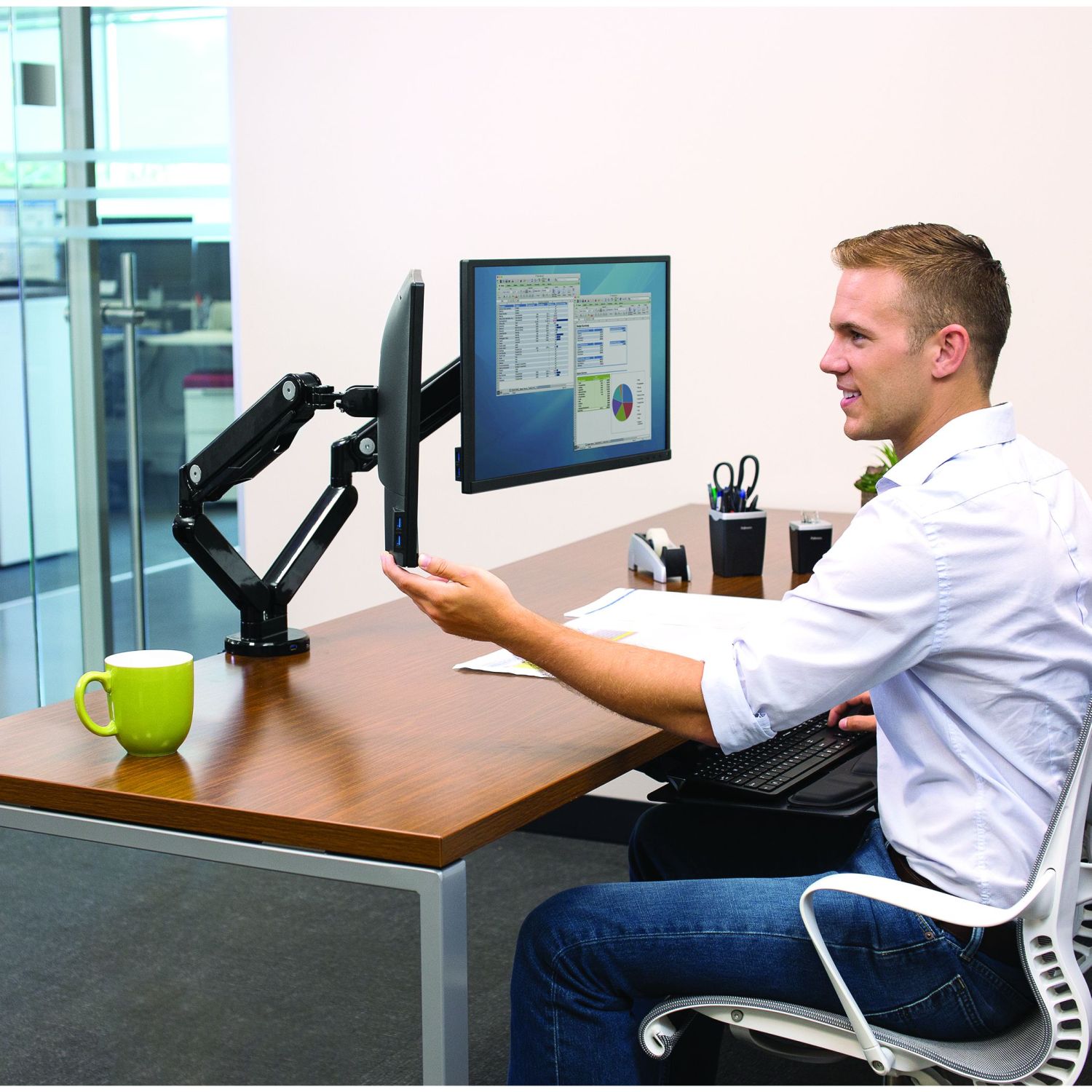 Platinum Series Doppel-Monitorarm Platinum Series Doppel-Monitorarm