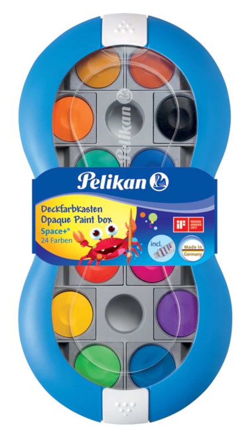 Farbkasten Space+ blau, 24 Farben inkl. 7,5 ml Deckweiß Farbkasten Space+ blau, 24 Farben inkl. 7,5 ml Deckweiß