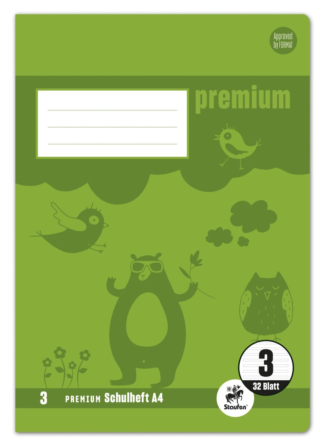 Heft PREMIUM LIN 3 - A4, 32 Blatt, 90 g/qm, DoppelPREMIUM LIN ien Heft PREMIUM LIN 3 - A4, 32 Blatt, 90 g/qm, DoppelPREMIUM LIN ien
