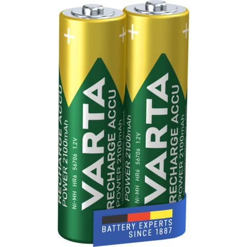 Akku Varta Rechargeable Accu Power 6716, Mignon, R6, LR06, 1,5 V, 2 Stück