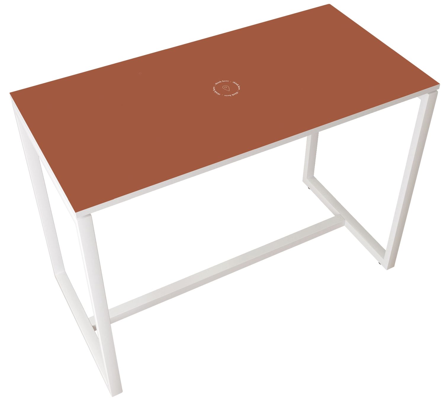 Stehtisch EasyDesk - 150 x 110 x 75 cm, weiß/rot