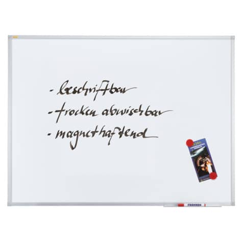 Whiteboard Franken X-tra!Line SC3104, 200 x 100 cm, lackiert, Alurahmen, senk- oder waagerechte Wandbefestigung
