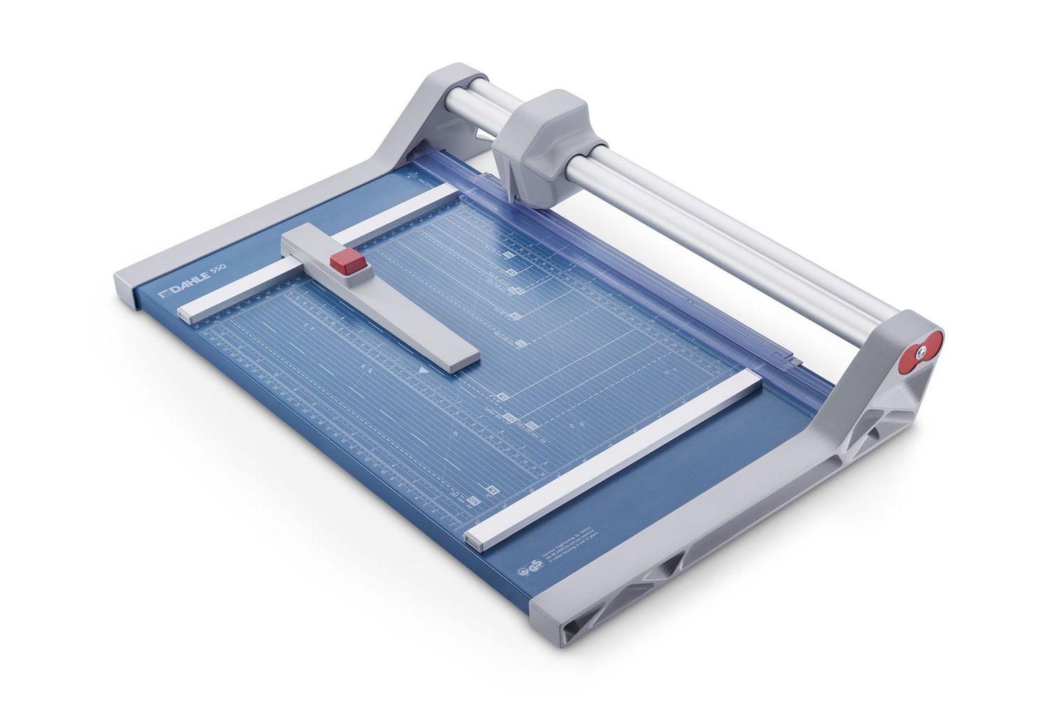 Rollen-Schneidemaschine 550 - Schnittlänge 360 mm, A4, mit doppelter Führungsstange, blau Rollen-Schneidemaschine 550 - Schnittlänge 360 mm, A4, mit doppelter Führungsstange, blau