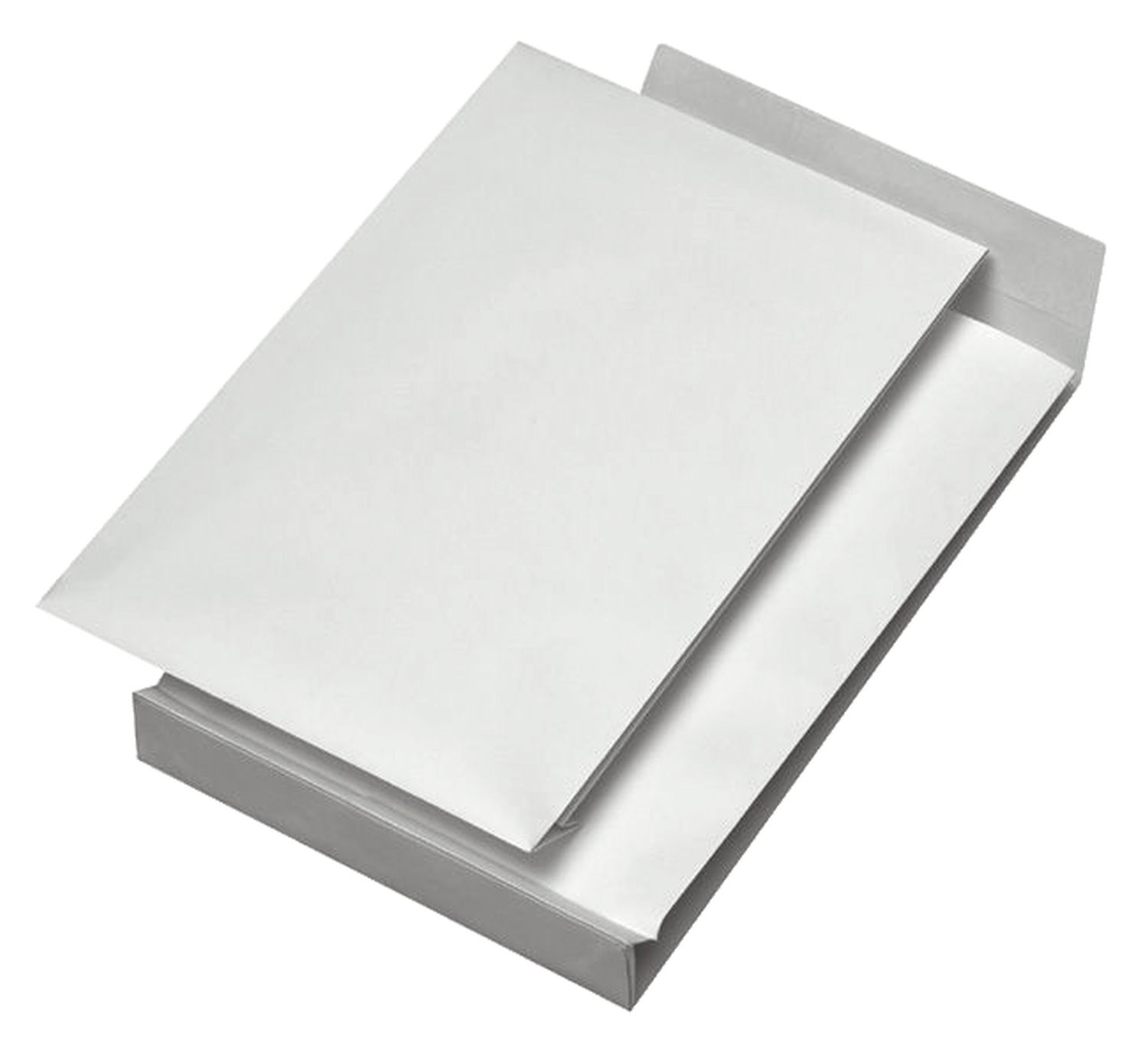 Faltentaschen MAILmedia® 30007072, B4, ohne Fenster, mit 40 mm Falte und Klotzboden, 140 g/qm, weiß, 100 Stück Faltentaschen MAILmedia® 30007072, B4, ohne Fenster, mit 40 mm Falte und Klotzboden, 140 g/qm, weiß, 100 Stück