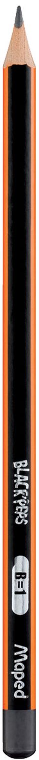 Bleistift BLACK'PEPS - B, schwarz/orange