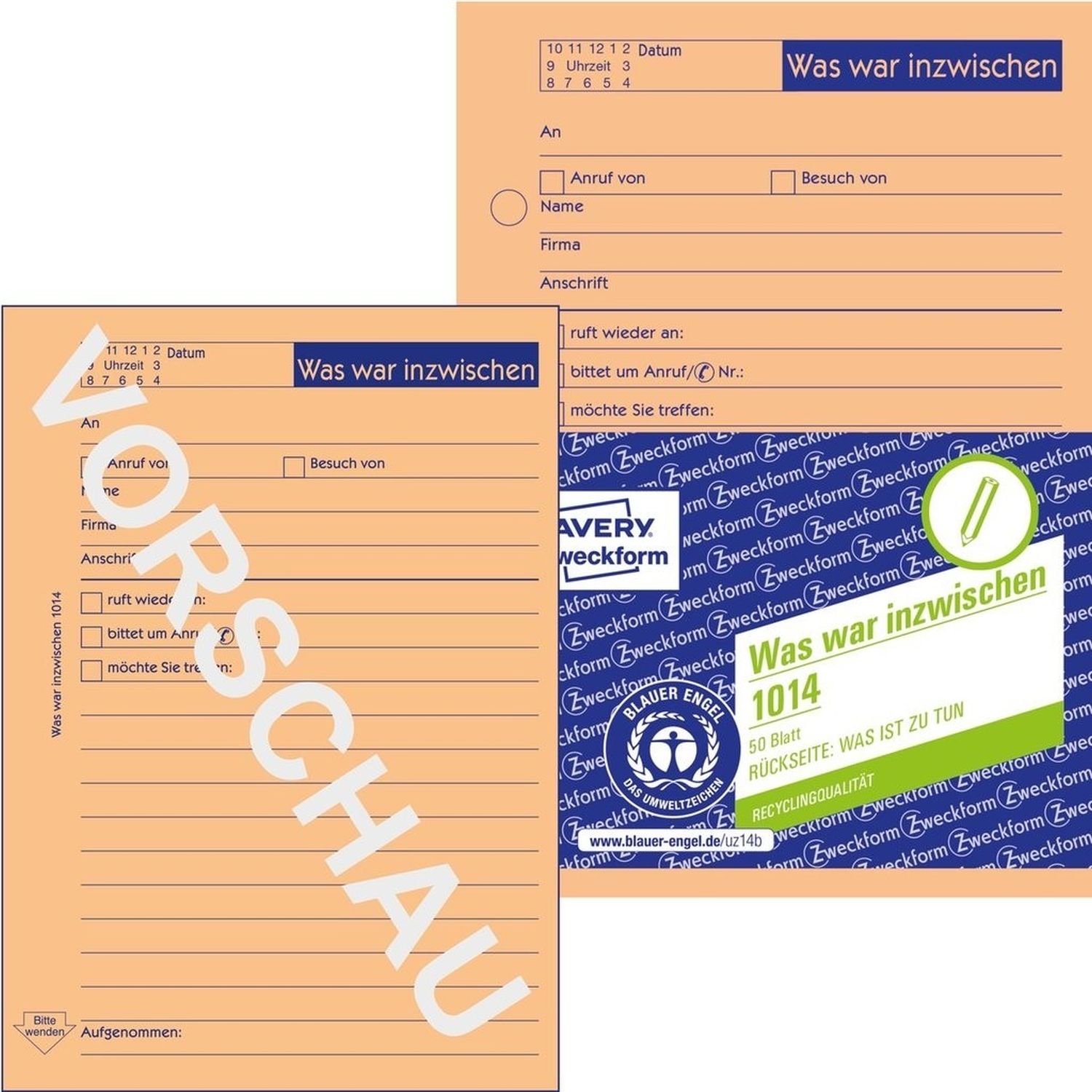 1014 Was war inzwischen/was ist zu tun, DIN A6, vorgelocht, 50 Blatt, orange 1014 Was war inzwischen/was ist zu tun, DIN A6, vorgelocht, 50 Blatt, orange