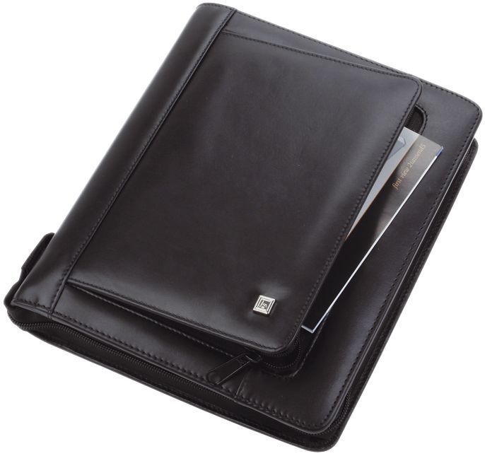 Manager-Planer A5, Nappaleder, schwarz, mit Reißverschluss Manager-Planer A5, Nappaleder, schwarz, mit Reißverschluss