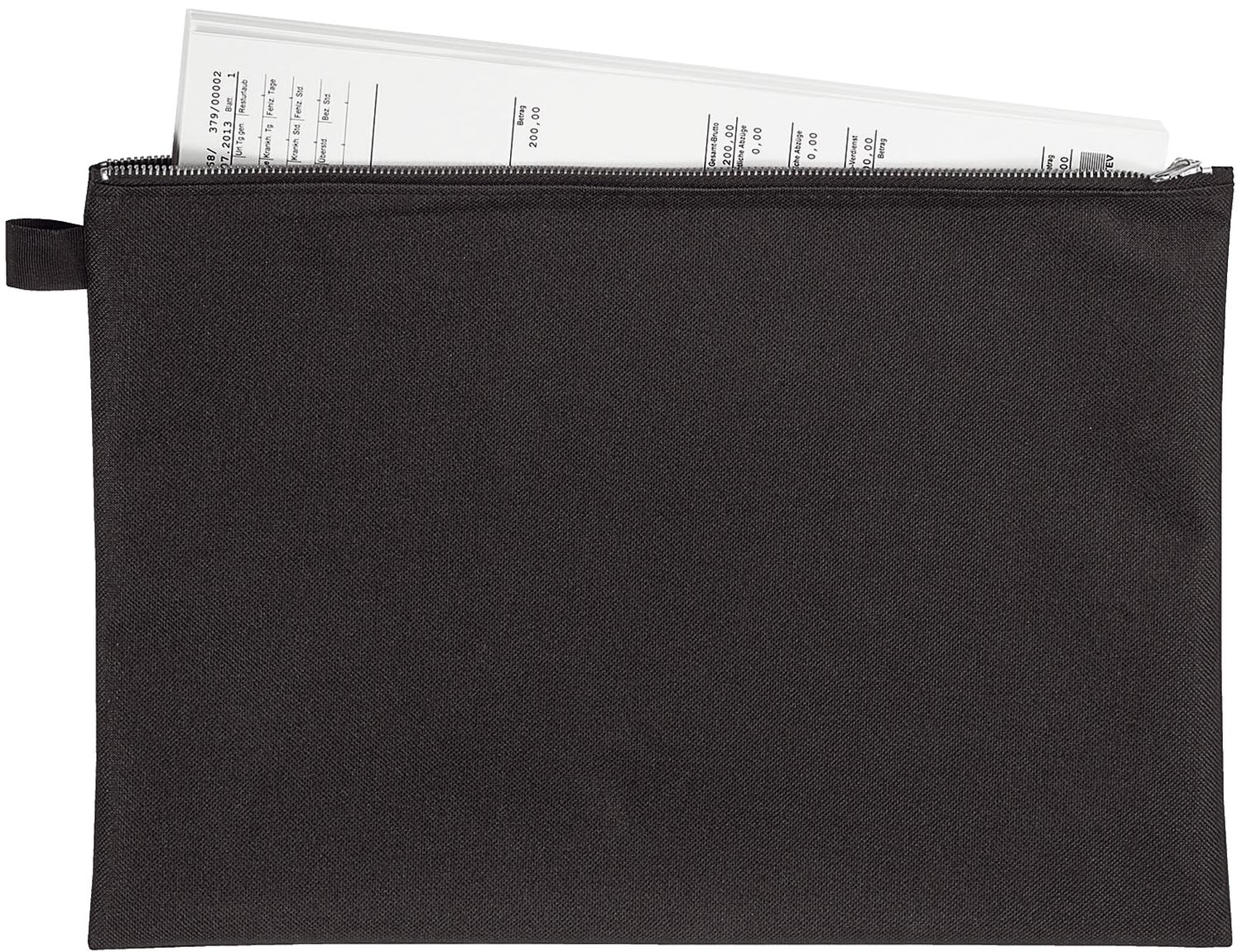 Bank- / Transporttasche - für A4, Stoff, schwarz Bank- / Transporttasche - für A4, Stoff, schwarz