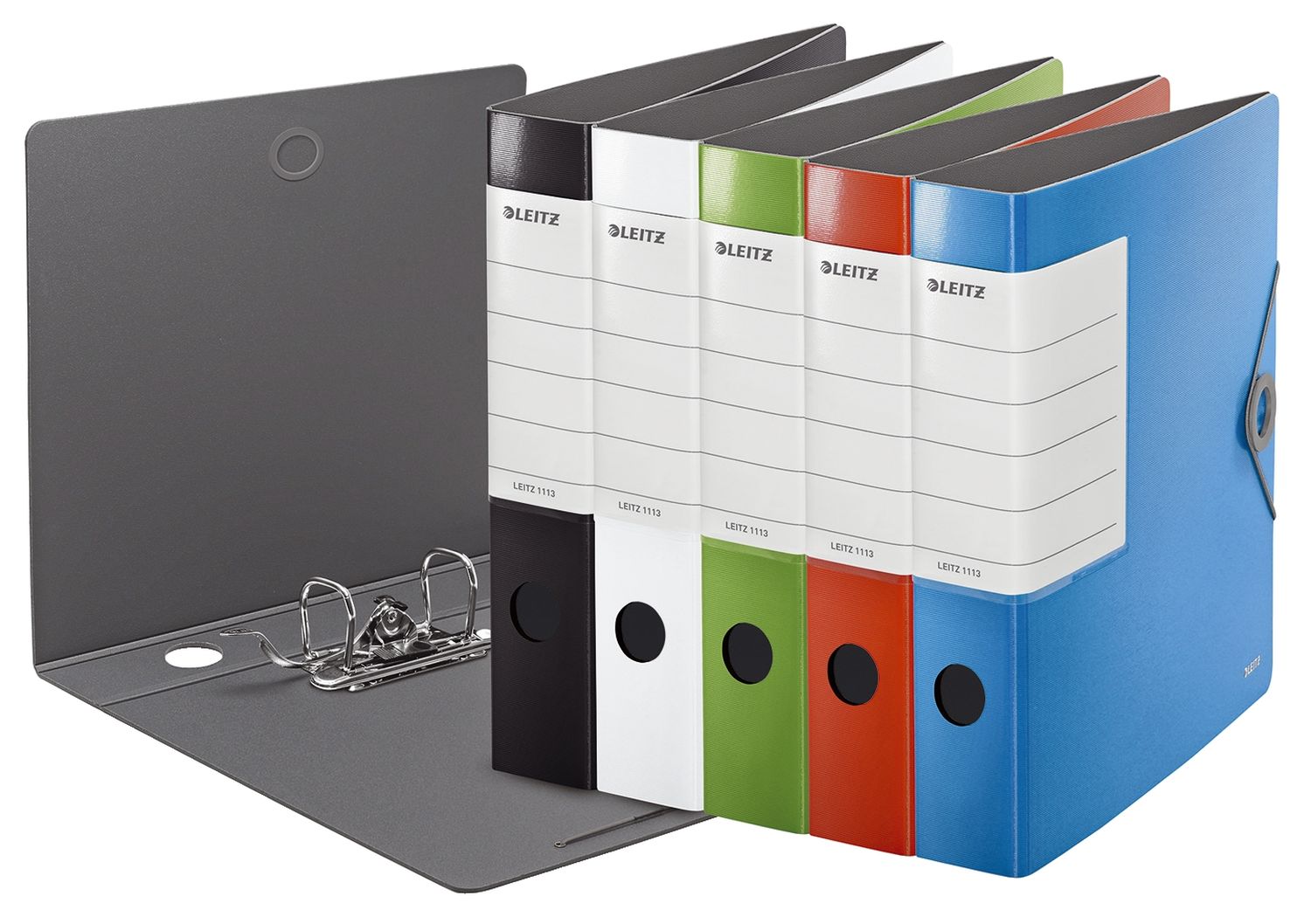 Ordner Leitz Wow 1113-00-01 DIN A4, Kunststoff, schmal 62 mm, schwarz