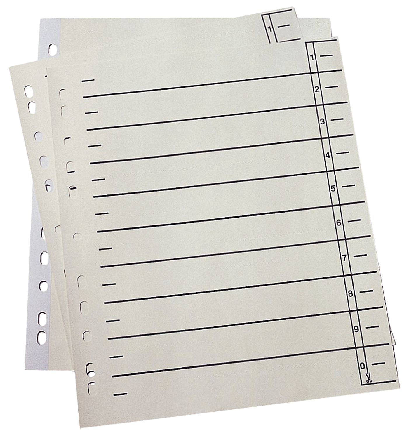 Trennblätter - A4 Überbreite, 230 g/qm Karton, chamois, 100 Stück