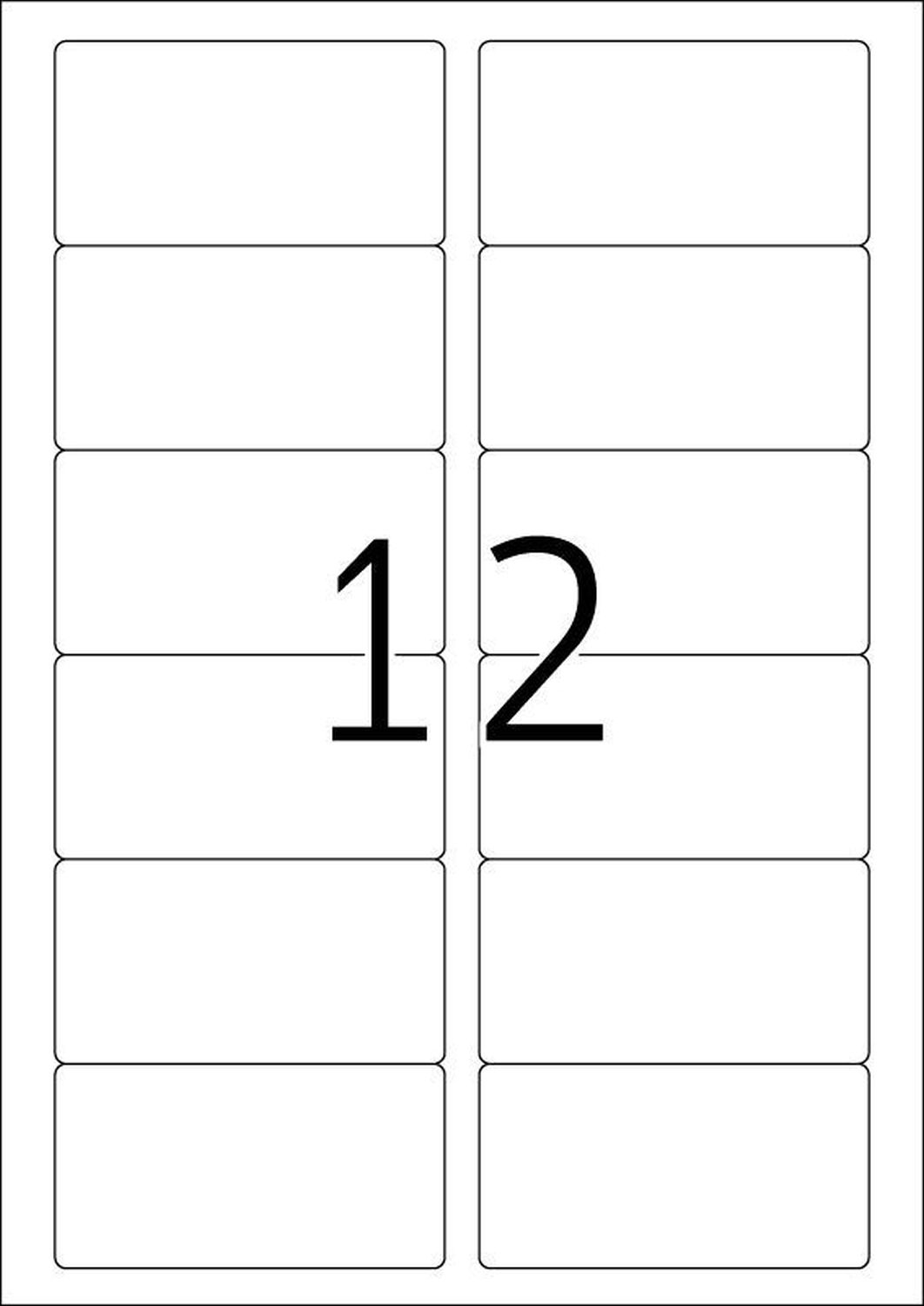 4666 Adressetiketten Premium A4, weiß 88,9x46,6 mm Papier matt 1200 St.