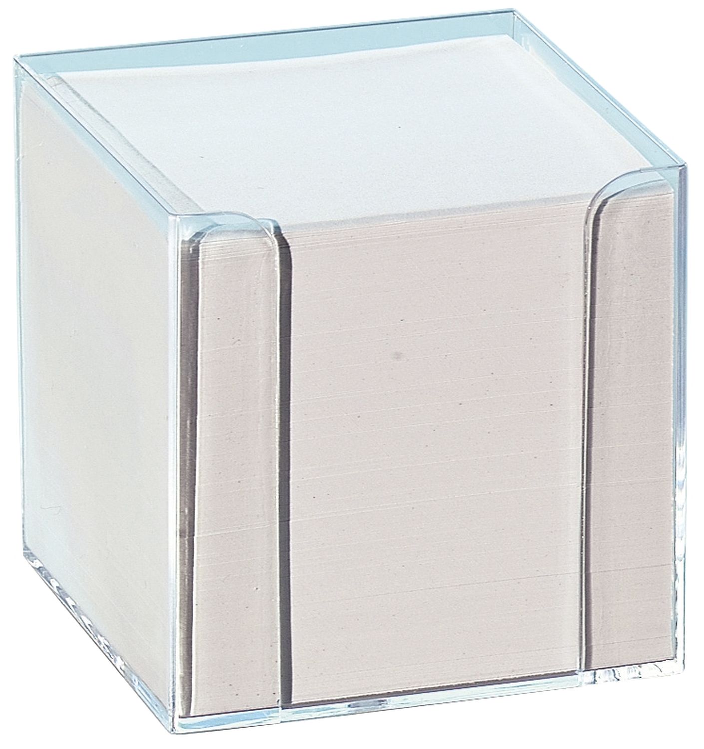 Notizboxen - glasklar, ca. 700 Blatt - weiß, lose Notizboxen - glasklar, ca. 700 Blatt - weiß, lose
