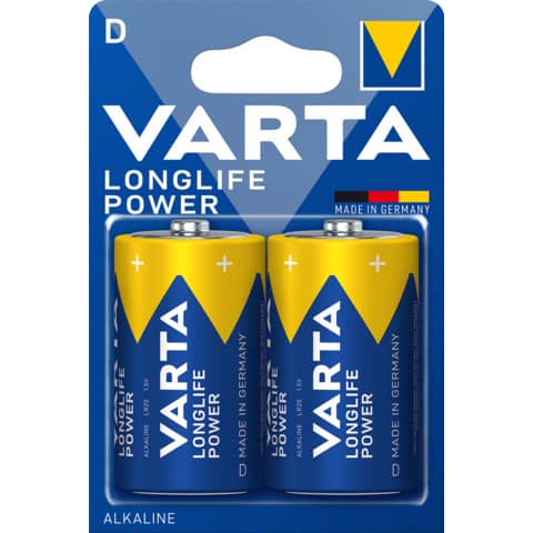 Batterien Varta Longlife Power D 4920, Mono, R20, LR20, 1,5 V, 2 Stück