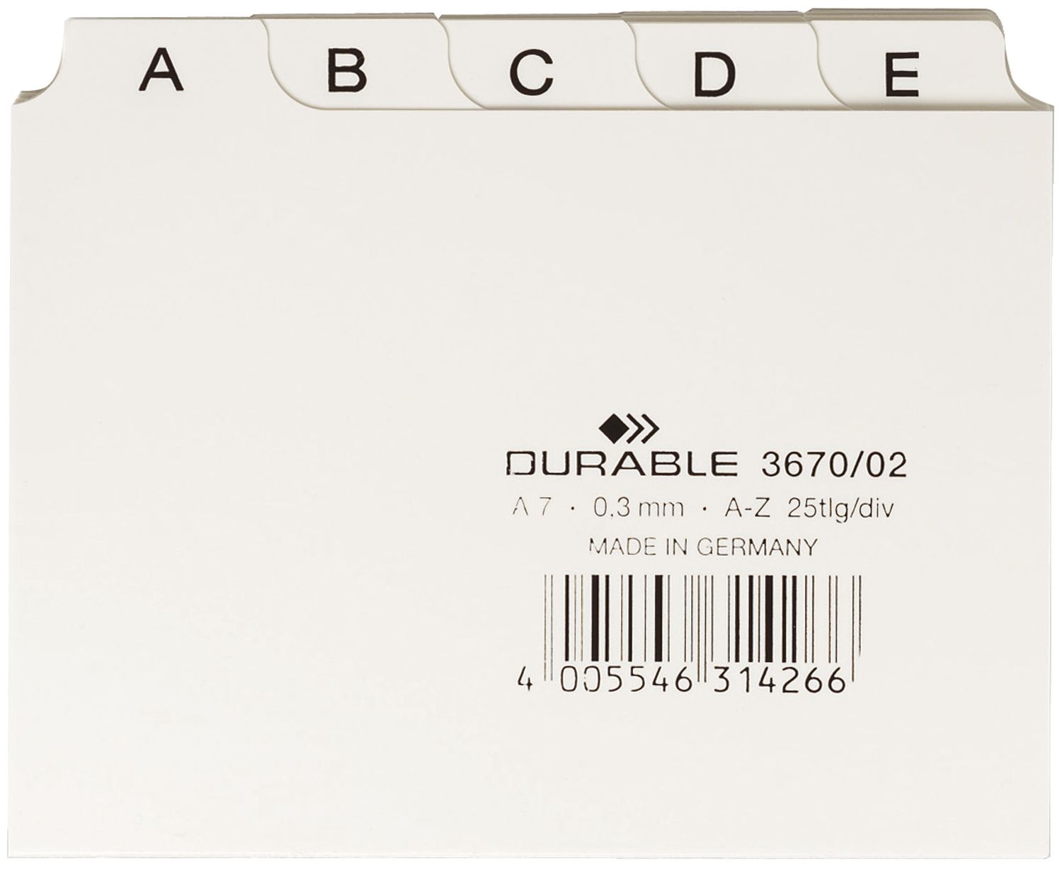 Leitregister A-Z - DIN A7 quer, weiß Leitregister A-Z - DIN A7 quer, weiß