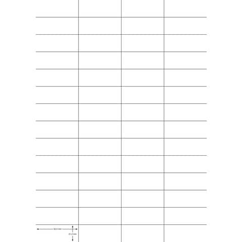 Universaletiketten Q-Connect KF10638, 52,5 x 21,2 mm, weiß, spitze Ecken, 100 Bogen mit 1000 Etiketten, permanent klebend