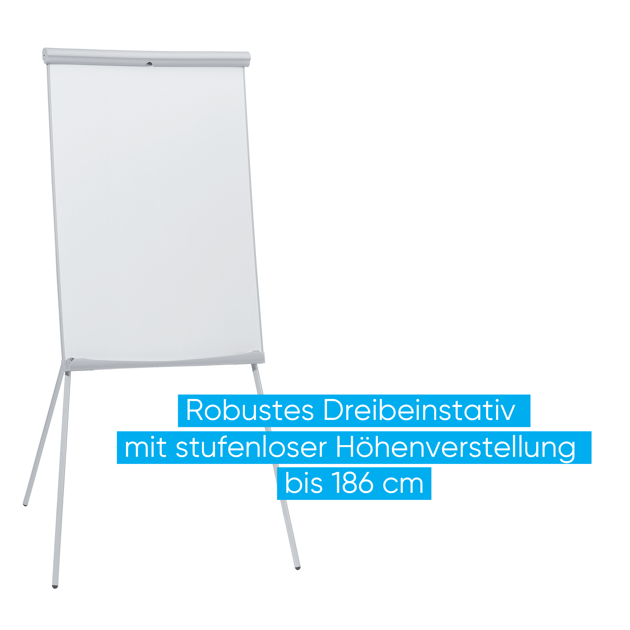 Flipchart Franken U-Act!Line Standard FC93, Dreibein, höhenverstellbar, 70 x 100 cm