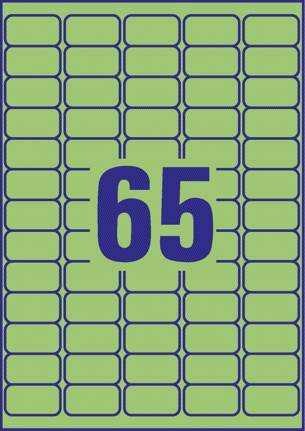 L4792-20 Etiketten - 38,1 x 21,2 mm, grün, 1.300 Etiketten/20 Blatt, wiederablösbar