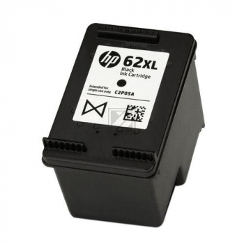 Original HP Druckkopfpatrone schwarz High-Capacity (C2P05AE,C2P05AE#ABE,C2P05AE#ACU,C2P05AE#UUQ,C2P05AE#UUS,62XL,62XLBK,62XLBLACK,NO62XL,NO62XLBK,NO62XLBLACK)