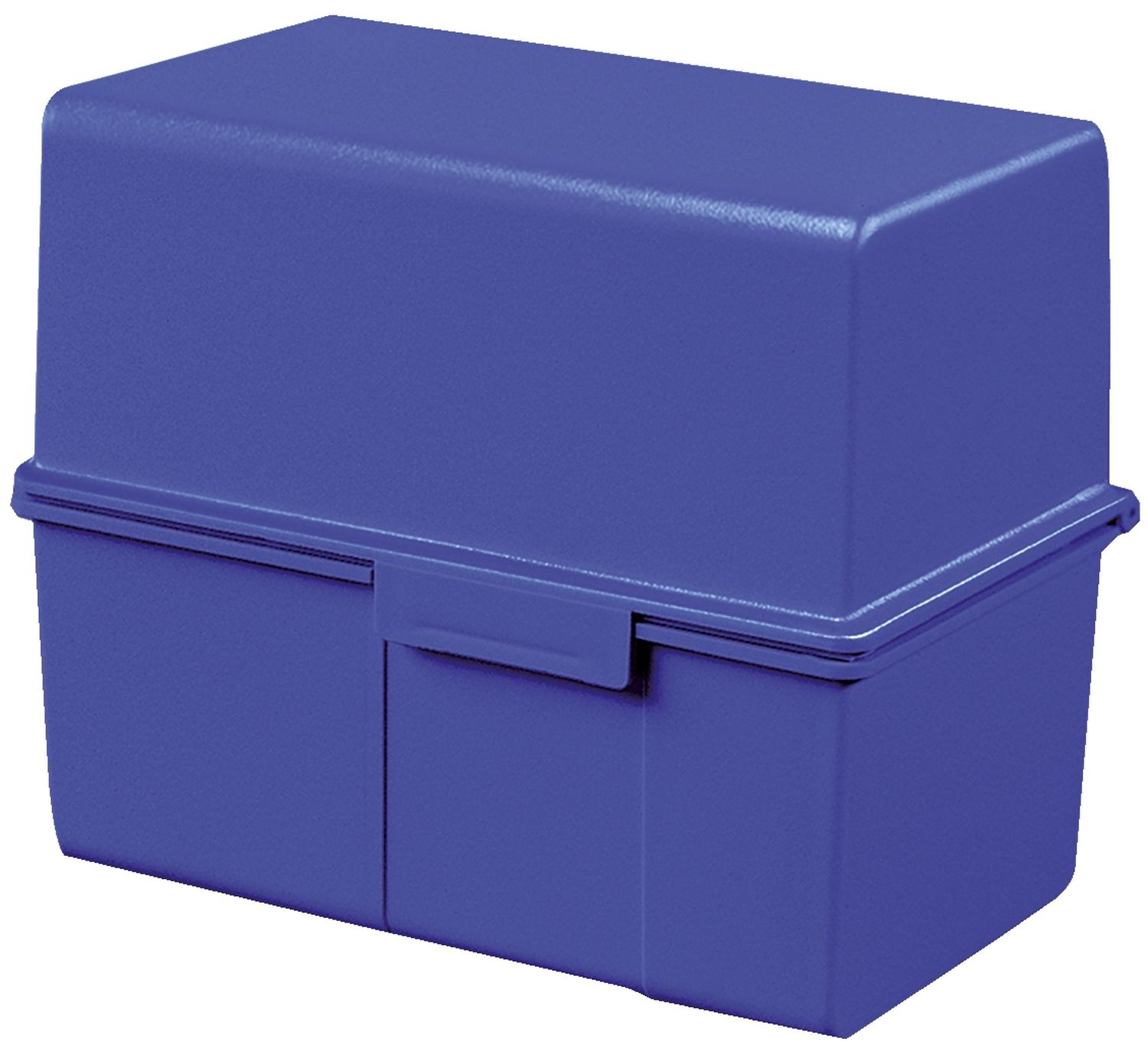 Karteibox DIN A6 quer - für 400 Karten mit Stahlscharnier, blau Karteibox DIN A6 quer - für 400 Karten mit Stahlscharnier, blau